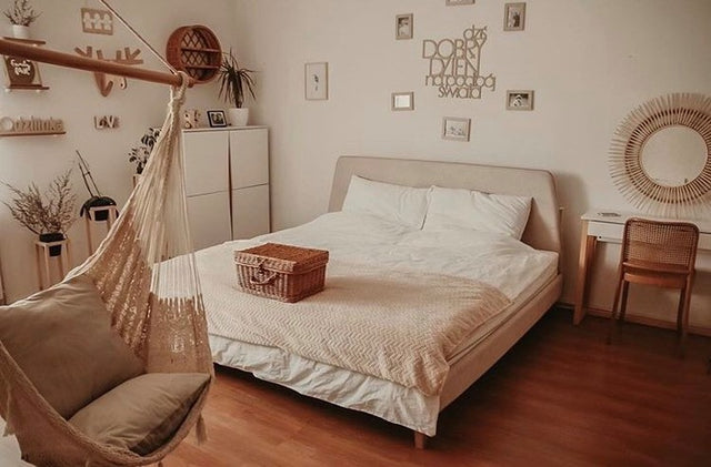 Łóżko tapicerowane do sypialni w azjatyckim stylu 6