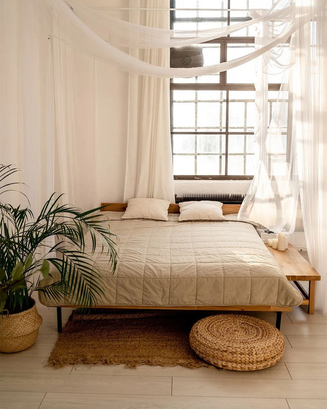 Łóżko do sypialni w stylu japandi 4