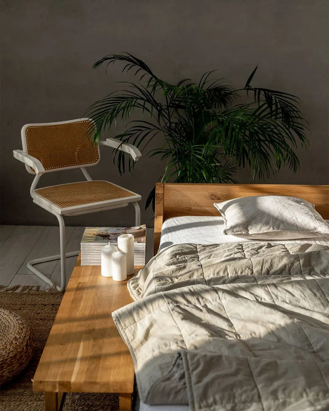 Łóżko do sypialni w stylu japandi 2