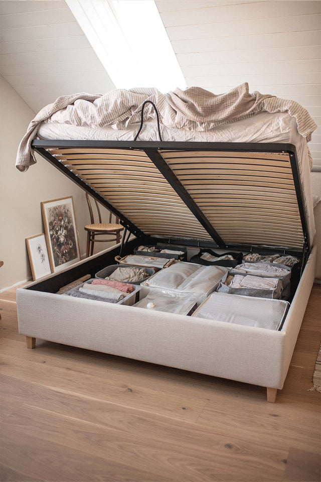 Łóżka z pojemnikiem do przechowywania łożka ze skrzynią
