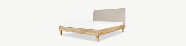 drewniane łóżko na wymiar con desktop