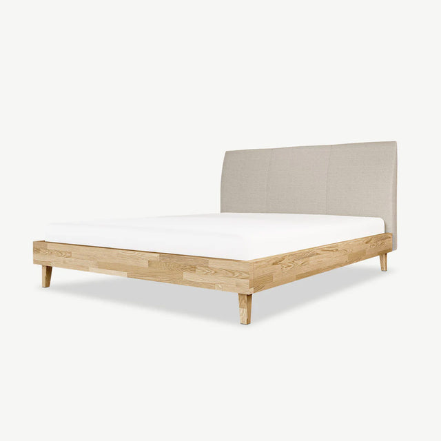 drewniane łóżko na wymiar con mobile