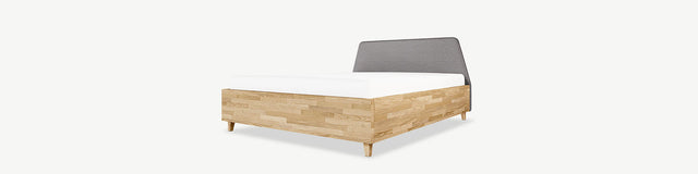 drewniane łóżko z pojemnikiem na wymiar angel desktop