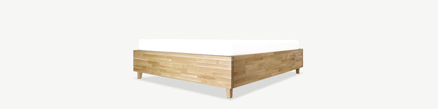drewniane łóżko z pojemnikiem na wymiar flat desktop