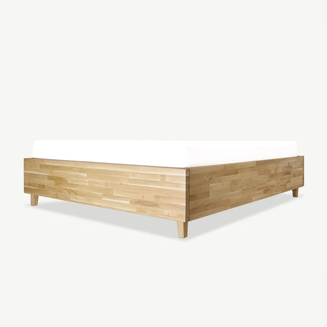 drewniane łóżko z pojemnikiem na wymiar flat mobile