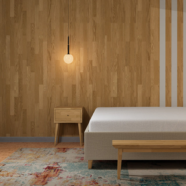 Łóżko płaskie tapicerowane z pojemnikiem flat bez wezgłowia do minimalistycznej sypialni 2