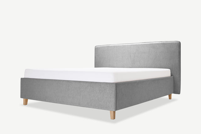 Model 3D łóżka tapicerowanego z pojemnikiem Slim szary 11